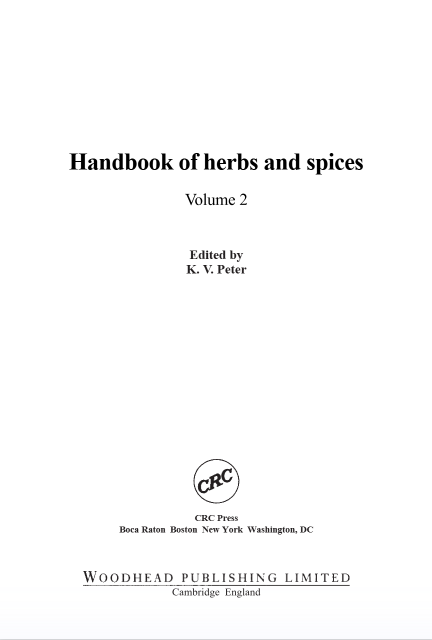 Handbook of Herbs and Spices: Volume 2.